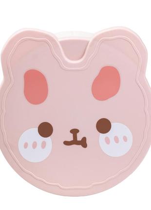 Ланч-бокс детский со столовыми приборами rabbit 18*18*7 см, белый