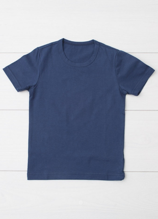 Футболка синяя вв016   хлопок