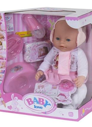 010 bl/в  пупс функциональный, кушает, пьет, спит, плачет, с аксессуарами, в коробке