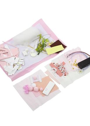 Ляльковий дім конструктор diy cute room l-027-bc pink house3 фото