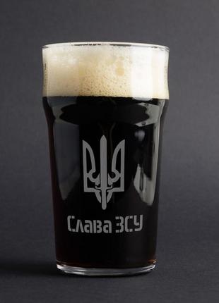 Келих для пива "слава зсу" у крафтовій коробці