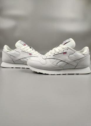 Кроссовки reebok classic all white8 фото