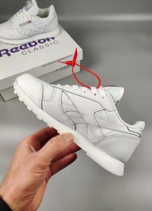 Кроссовки reebok classic all white2 фото