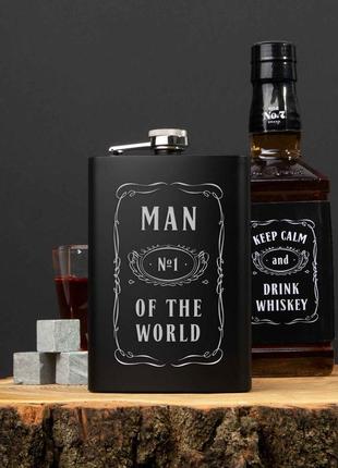 Фляга "man №1 of the world", английский