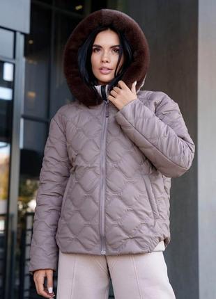 Зимняя куртка jadone fashion ембер l-xl мокко