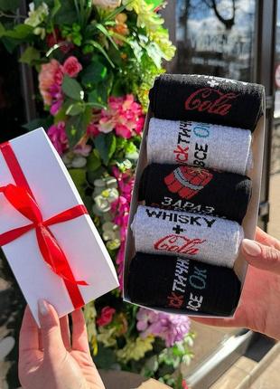 Набір жіночих шкарпеток 36-41 5 пар у подарунковій коробці