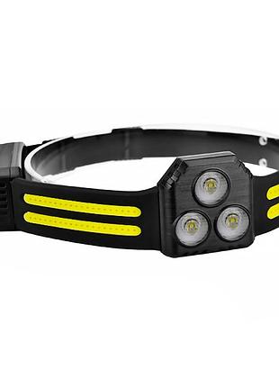 Фонарик налобный coba bl-6808a-2 18650 светодиодный для туриста