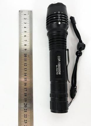 Ручной мощный аккумуляторный фонарь bailong bl-p08-p50, мощный ручной фонарик, ручной...