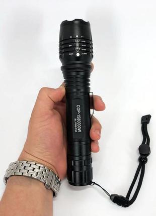 Ручной мощный аккумуляторный фонарь bailong bl-p08-p50, мощный ручной фонарик, ручной...