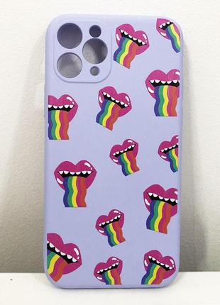 Чохол для apple Xiaomi redmi note 8t веселка. колір: фіолетовий