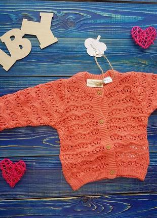 Красивая кофта, кардиган для новорожденной девочки на 0-2 месяца lupilu