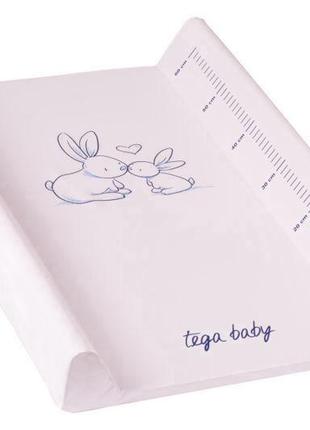 Пеленальный коврик матрасик "зайчики" 50*70 см (светло-розовый) kr-009-104 tega