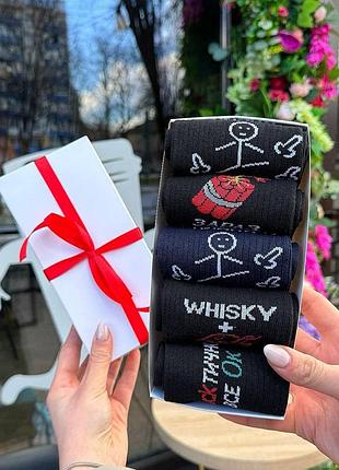 Набір жіночих шкарпеток 36-41 5 пар у подарунковій коробці