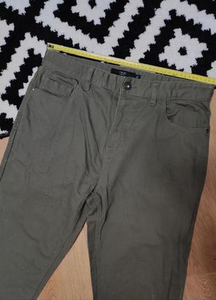 Джинси чоловічі хакі зелені завужені прямі slim fit next jeans man, розмір l4 фото