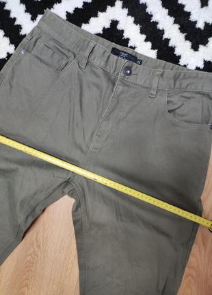 Джинси чоловічі хакі зелені завужені прямі slim fit next jeans man, розмір l5 фото