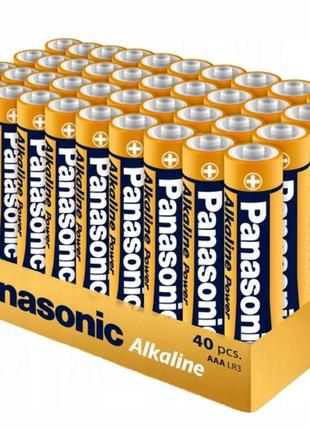 Комплект 40 шт. батарейки panasonic alkaline power lr03 тип aaа
