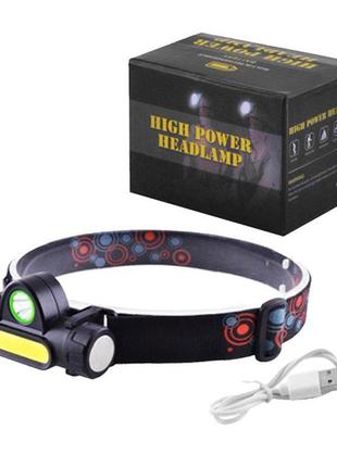 Фонарь налобный + вело крепление 872-xpe+cob, освещение для велосипеда, передний фонарь на велосипед