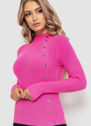 Водолазка жіноча в рубчик, колір рожевий, 204r045