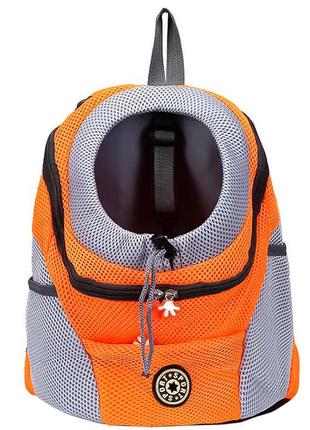 Рюкзак-переноска для кошек и собак venxius d-07 orange m