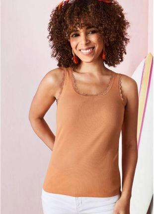 Майка бельевая в рубчик набор 2 шт. для женщины esmara lidl 371618 m комбинированный