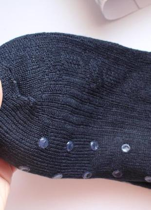 Чоловічі в'язані шкарпетки-тапочки на хутрі livergy ian 426537 2301 43-46 темно-синій...