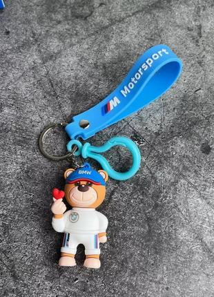 Ведмедик брелок bmw аксесуари в стилі motorsport бмв брелоки bmw з серцем іграшка для...
