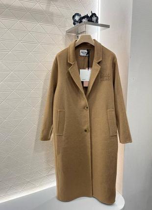 Пальто черное бежевое
