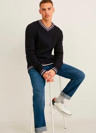 Брендовий чоловічий теплий пуловер c&amp;a етикетка3 фото