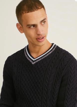 Брендовий чоловічий теплий пуловер c&amp;a етикетка4 фото
