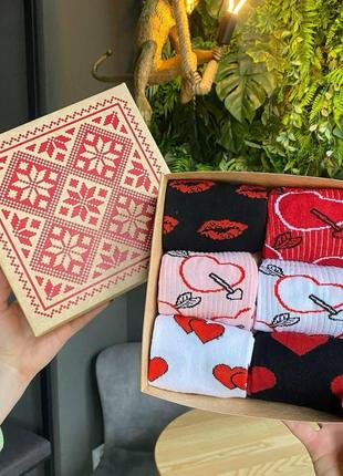 Бокс жіночих подарункових шкарпеток 36-41 на 6 пар