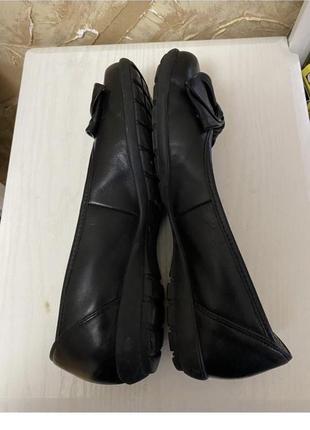Туфли мокасины женские кожаные черные4 фото