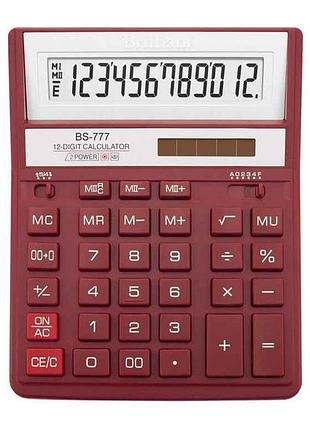 Калькулятор bs-777rd 12р., 2-пит, червоний тм brilliant