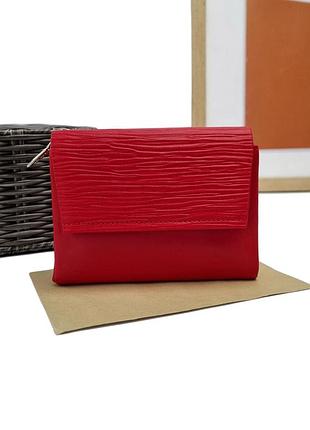 Жіночий маленький гаманець штучна шкіра червоний арт.s-0977b red saralyn (54)