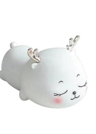 Силиконовый детский аккумуляторный ночник "оленёнок" el-543-24-2 с таймером 60мин