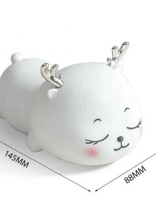 Силиконовый детский аккумуляторный ночник "оленёнок" el-543-24-2 с таймером 60мин