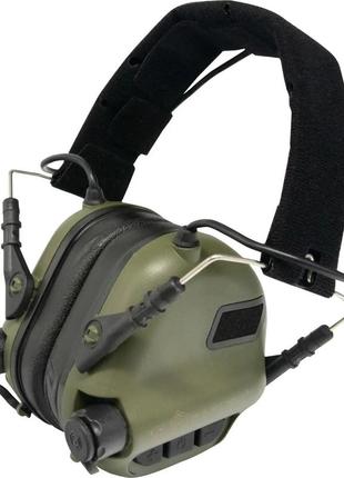 Тактичні навушники earmor m31 olive з універсальним кріпленням