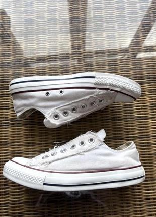 Кеди converse all star білі без шнурків оригінальні,