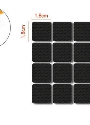 Захисні накладки наклейки на ніжки меблів квадратні furniture pads 18х18 мм 16 шт