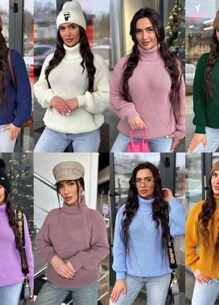 Вязаный свитер с горловиной 9