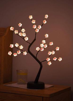 Декоративное светодиодное дерево светильник ночник 50 см bonsai led tree light flower
