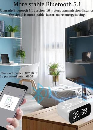 Vorrinc радио-будильник с беспроводной зарядной станцией, цифровой радио-будильник с...