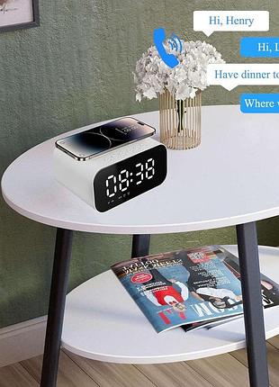 Vorrinc радио-будильник с беспроводной зарядной станцией, цифровой радио-будильник с...