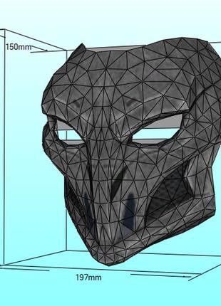 Маска таскмайстра світ месників taskmaster mask avenger конструктор з картону паперкрафт papercraft ігровий персонаж пазл 3д фігур