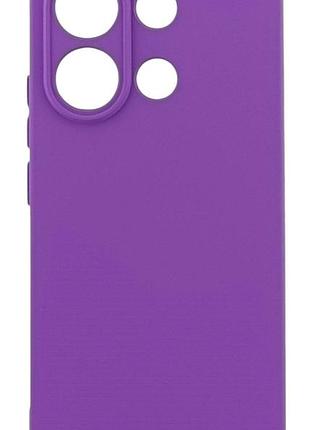 Чехол silicone case для xiaomi redmi note 13 4g бампер с микрофиброй сиреневый