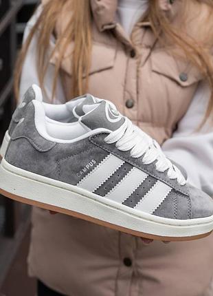 Жіночі кросівки adidas campus grey white