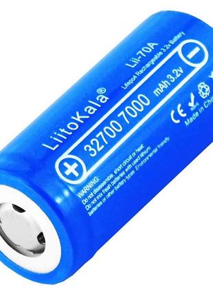 Акумулятор liitokala lii-70a 32700 / lifepo4 / 21а / 3,2в / 7000 mаh / плоский контакт / original