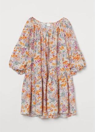 Платье в цветочный принт от h&amp;m3 фото