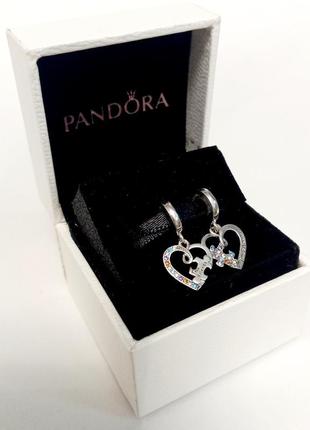 Срібний шарм (бусіна) pandora "настоящі друзі" пандора подарок для жінки