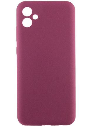 Чехол silicone cover lakshmi full camera (aaa) для samsung galaxy a04e бордовый / plum