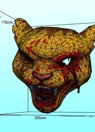 Маска тигра тоні tony's revenge mask pay day 2 конструктор з картону паперкрафт papercraft ігровий персонаж пазл 3д фігура